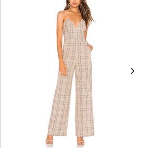 NWT Lovers + Friends Grecia Jumpsuit Plaid Size XS